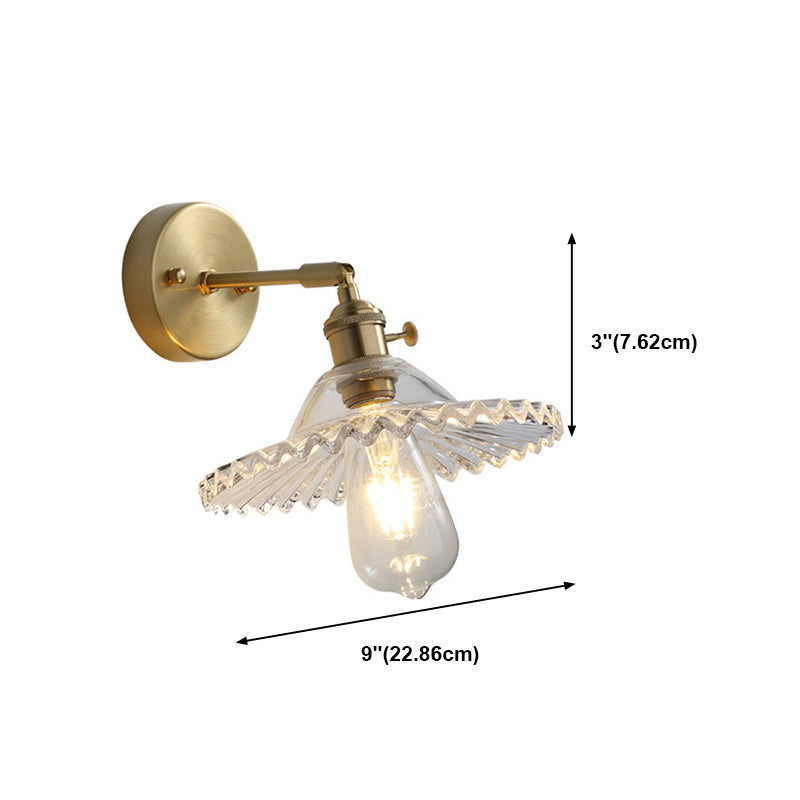 Glass Geometric Wall Sconces Industrial Style 1 Light Wall Mounted Lamps