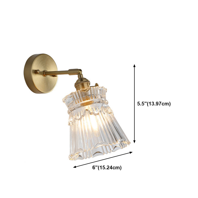 Glass Geometric Wall Sconces Industrial Style 1 Light Wall Mounted Lamps