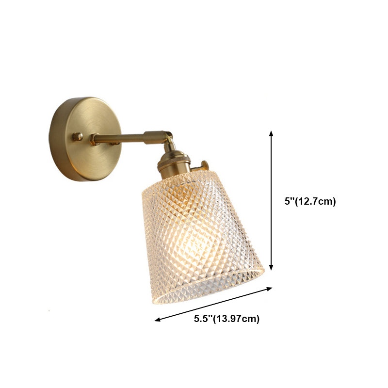 Glass Geometric Wall Sconces Industrial Style 1 Light Wall Mounted Lamps