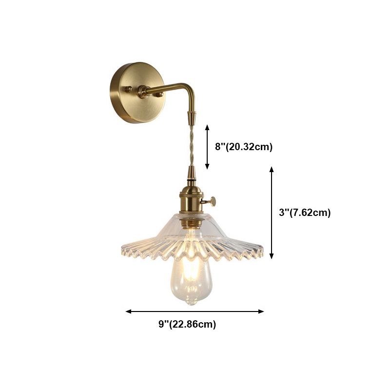 Glass Geometric Wall Sconces Industrial Style 1 Light Wall Mounted Lamps