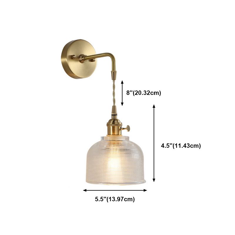 Glass Geometric Wall Sconces Industrial Style 1 Light Wall Mounted Lamps