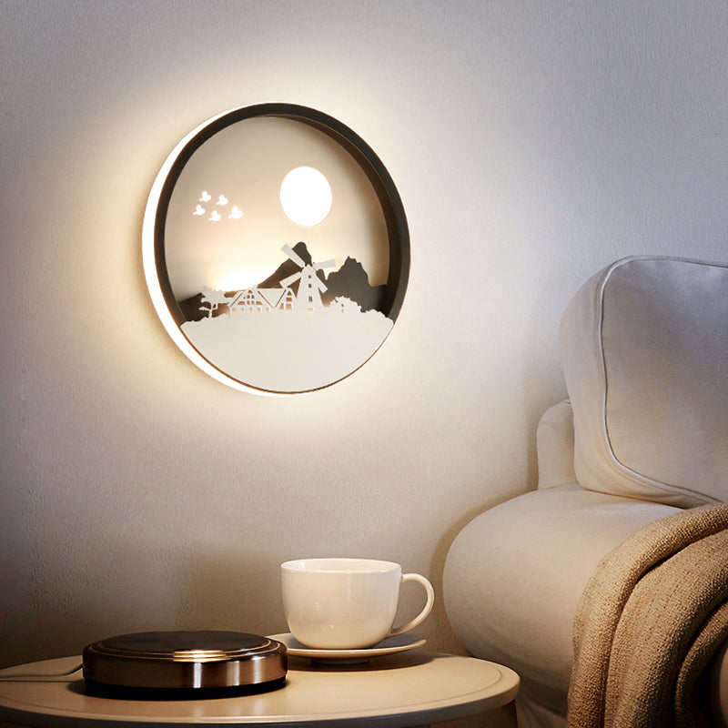 Unique Shape Wall Light Kids Style Metal 1 Light Wall Mounted Light Fixture