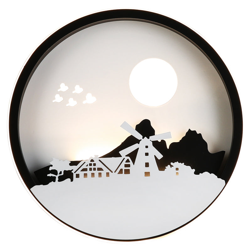 Unique Shape Wall Light Kids Style Metal 1 Light Wall Mounted Light Fixture