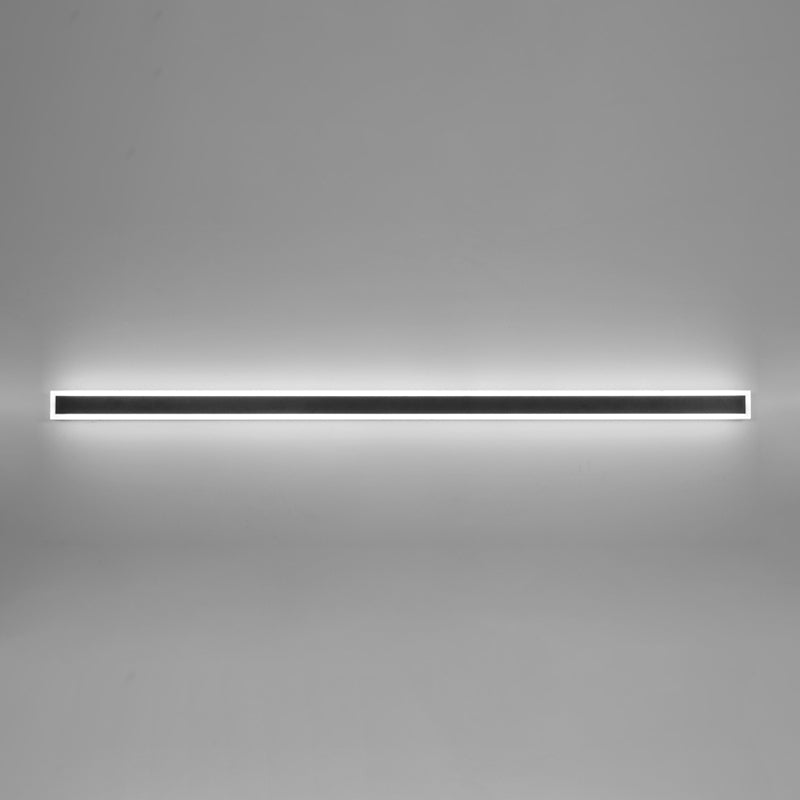 Metall lineare Formwandlicht moderne 1 leichte Wandmontageleuchte in Schwarz