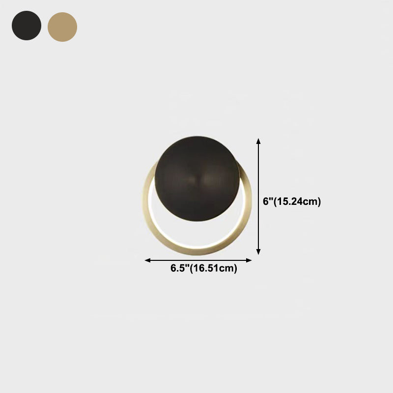 Lumo moderno a parete di forma rotonda in metallo moderno lampada montata a parete