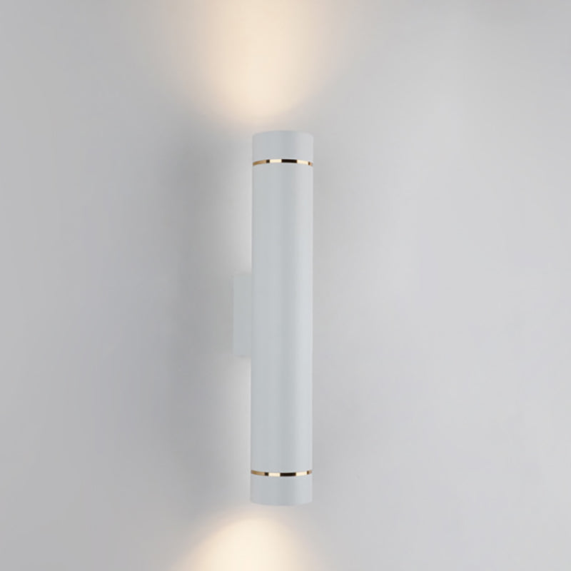 2 Lights Cylinder Wall Lights Modern Style Metal Wall Lighting Fixtures