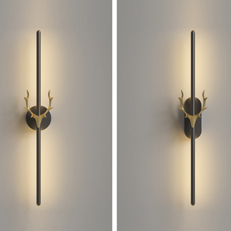 Metal Linear Shape Wall Mount Lighting Modern 1-Light Wall Mounted Light Fixture