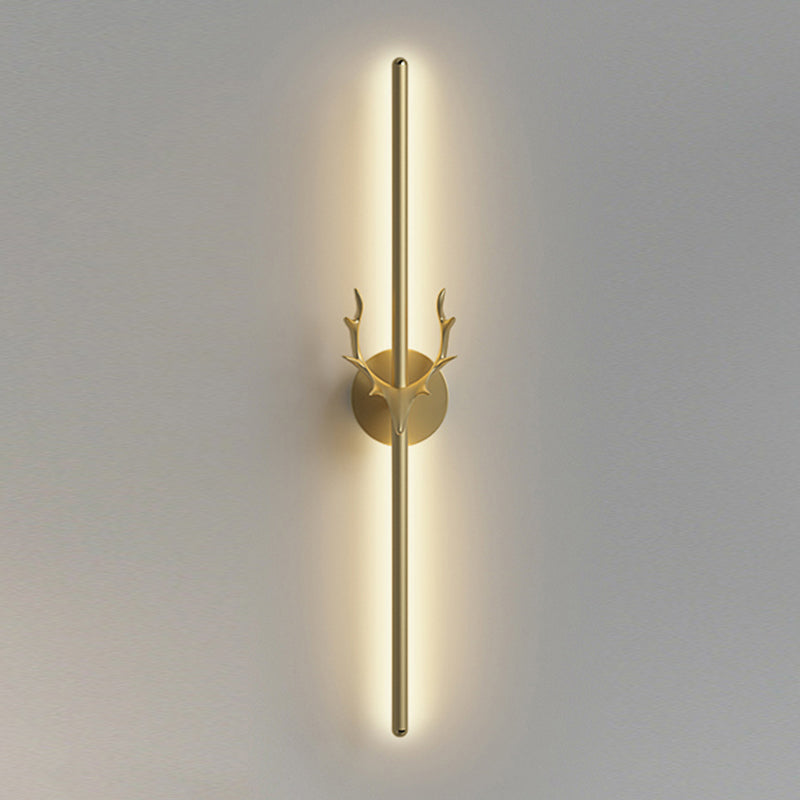 Metal Linear Shape Wall Mount Lighting Modern 1-Light Wall Mounted Light Fixture