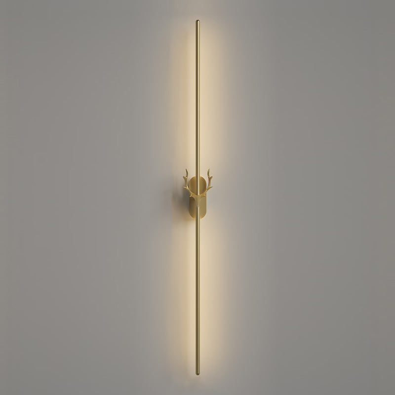 Metal Linear Shape Wall Mount Lighting Modern 1-Light Wall Mounted Light Fixture