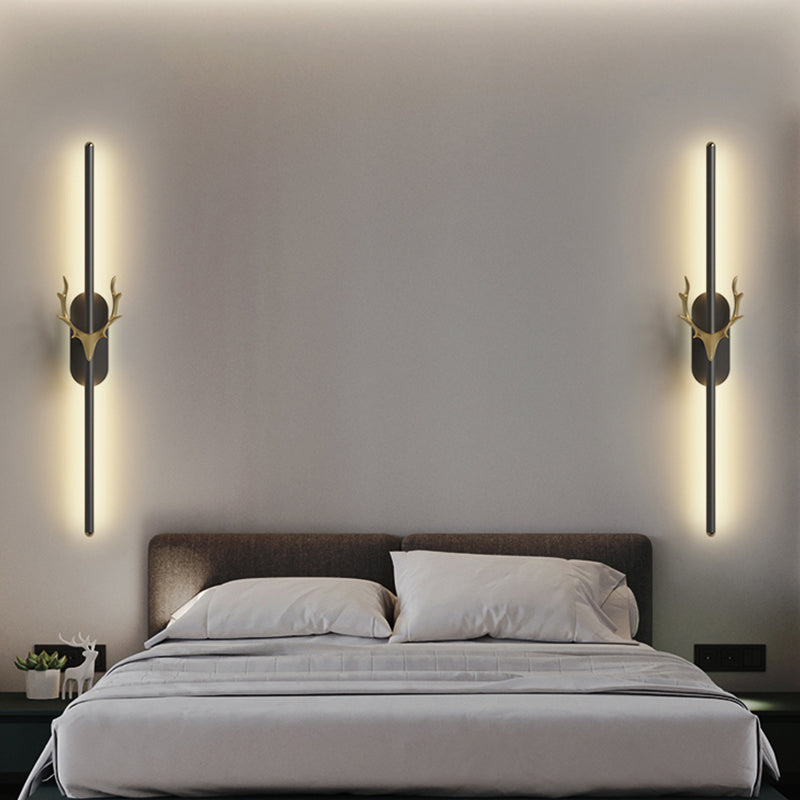 Metal Linear Shape Wall Mount Lighting Modern 1-Light Wall Mounted Light Fixture