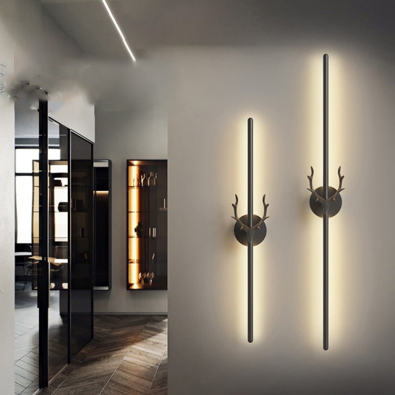 Metal Linear Shape Wall Mount Lighting Modern 1-Light Wall Mounted Light Fixture