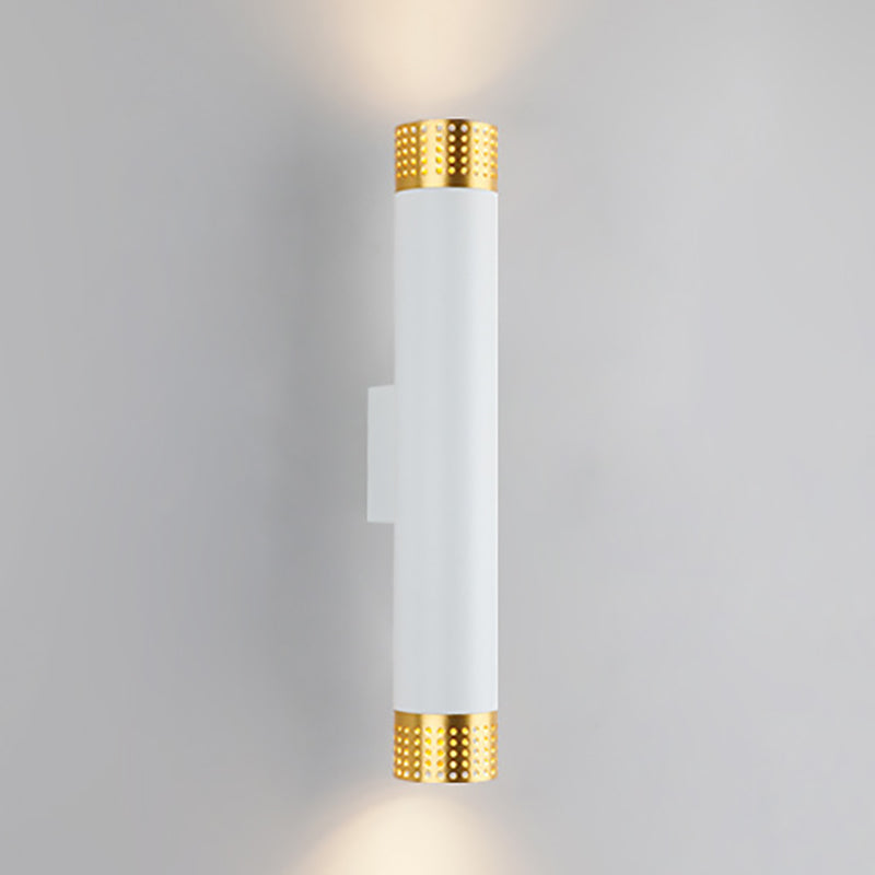 2 Lights Cylinder Wall Lights Modern Style Metal Wall Mounted Lamps