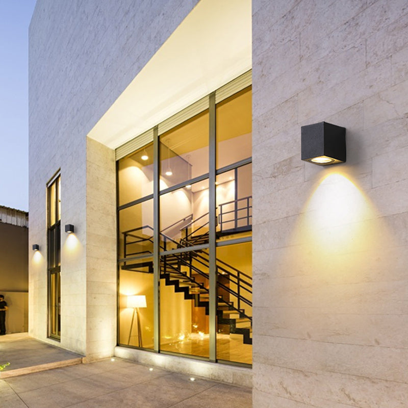 1 Light Geometric Wall Lights Modern Style Metal Wall Mounted Lamps