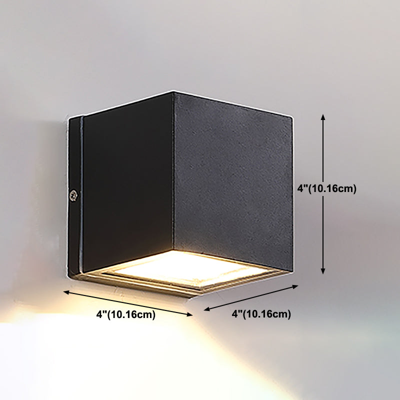 1 Light Geometric Wall Lights Modern Style Metal Wall Mounted Lamps