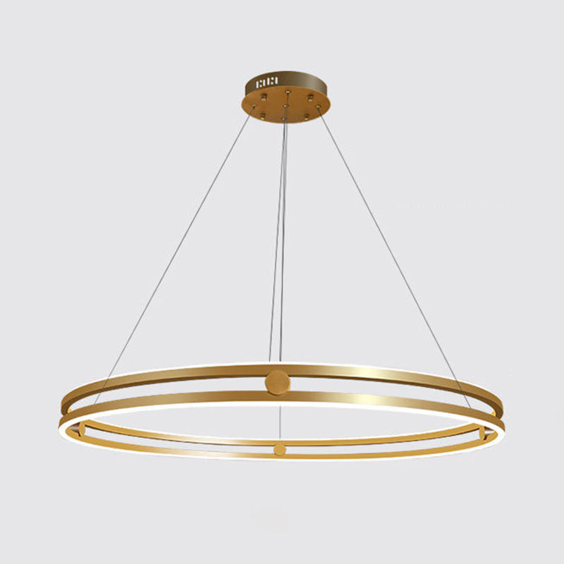 Metal Chandelier Light Fixture Ring Simple LED Ceiling Chandelier Pendant