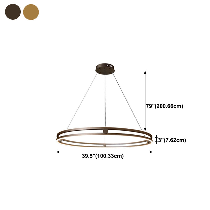 Metal Chandelier Light Fixture Ring Simple LED Ceiling Chandelier Pendant