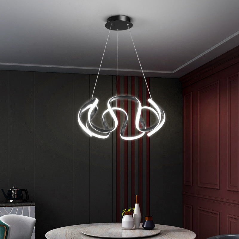 Modern Style Unique Chandelier Metal 1 Light Hanging Lamp for Bedroom