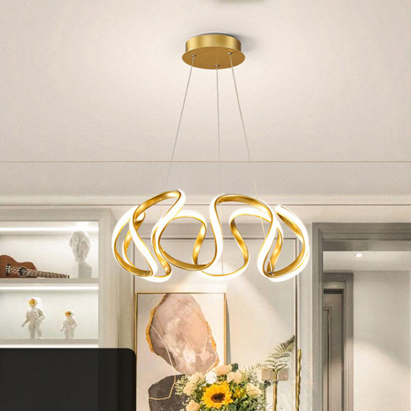 Modern Style Unique Chandelier Metal 1 Light Hanging Lamp for Bedroom