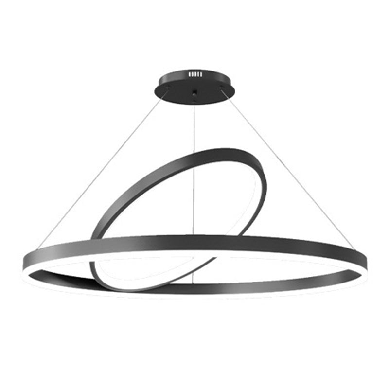 Modern Style Unique Chandelier Metal 2 Light Hanging Lamp for Bedroom
