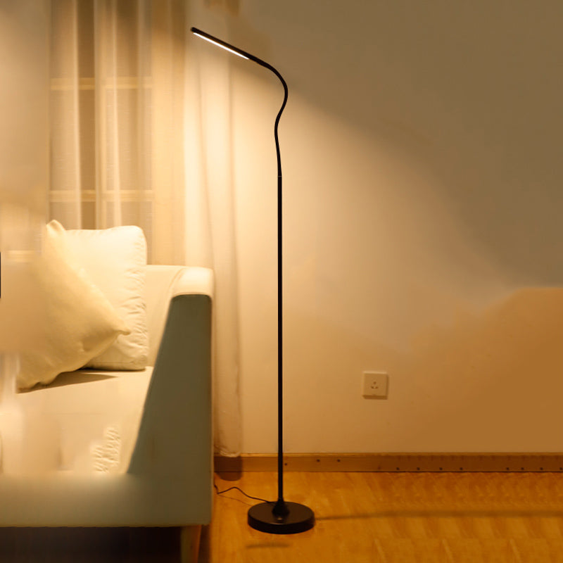 Modern Linear Floor Lamp Metal 59" High Adjustable Floor Light for Living Room