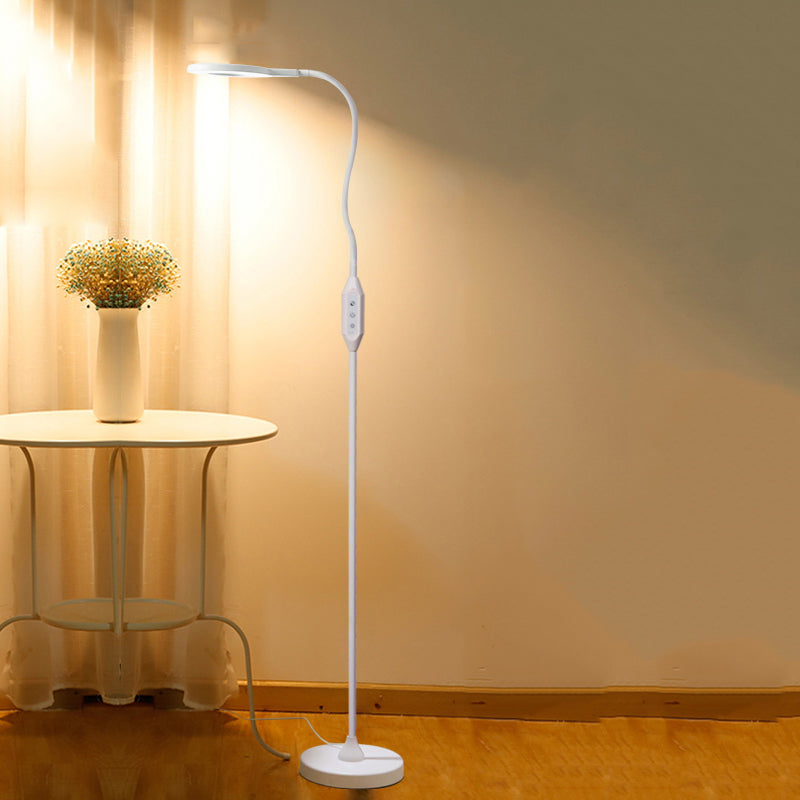 Modern Linear Floor Lamp Metal 1 Light LED Floor Light for Living Room