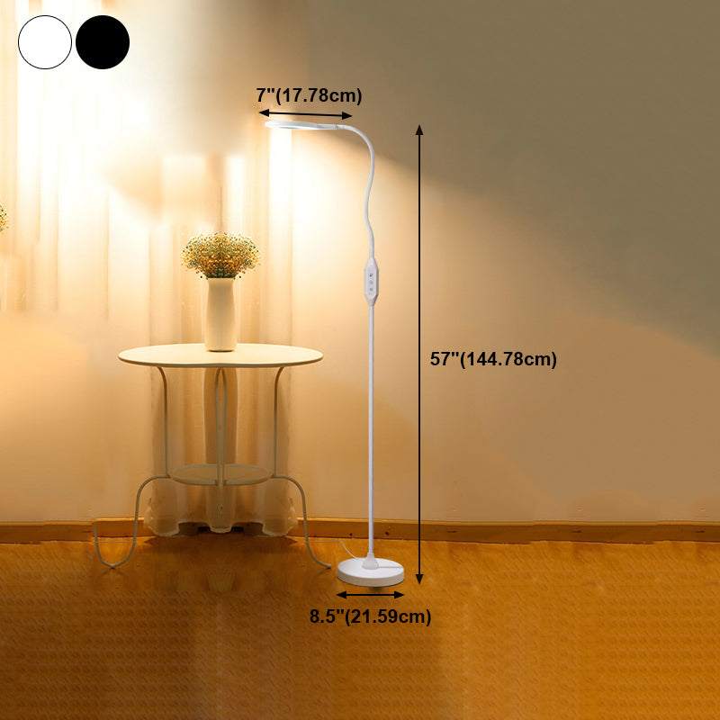 Modern Linear Floor Lamp Metal 1 Light LED Floor Light for Living Room