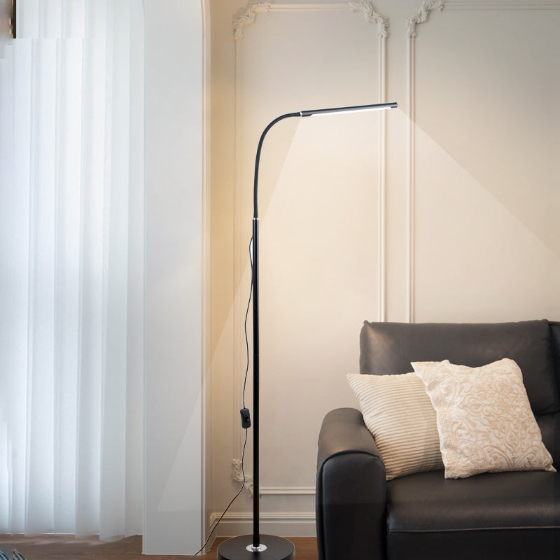 Contemporary Linear Floor Lamp Metal 56" High LED Floor Light for Living Room