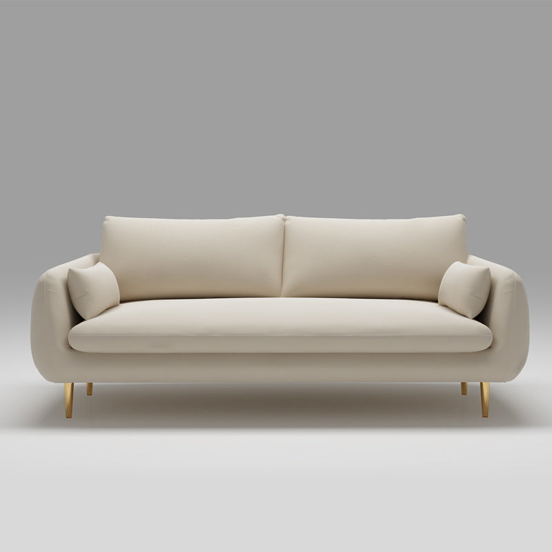 31.5"H Polyester Blend Tuxedo Arm Loose Back Sofa For Living Room