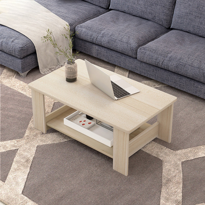 Modern Manufactured Wood Coffee Table with Storage Rectangular Cocktail Table