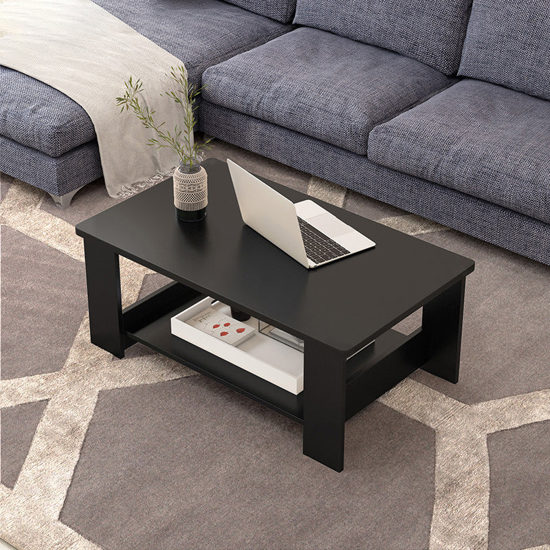 Modern Manufactured Wood Coffee Table with Storage Rectangular Cocktail Table