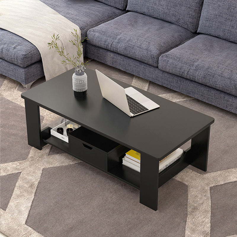 Modern Manufactured Wood Coffee Table with Storage Rectangular Cocktail Table