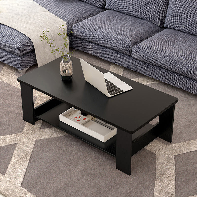 Modern Manufactured Wood Coffee Table with Storage Rectangular Cocktail Table