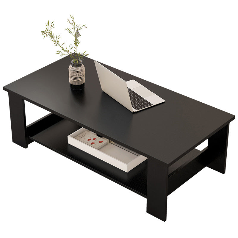 Modern Manufactured Wood Coffee Table with Storage Rectangular Cocktail Table