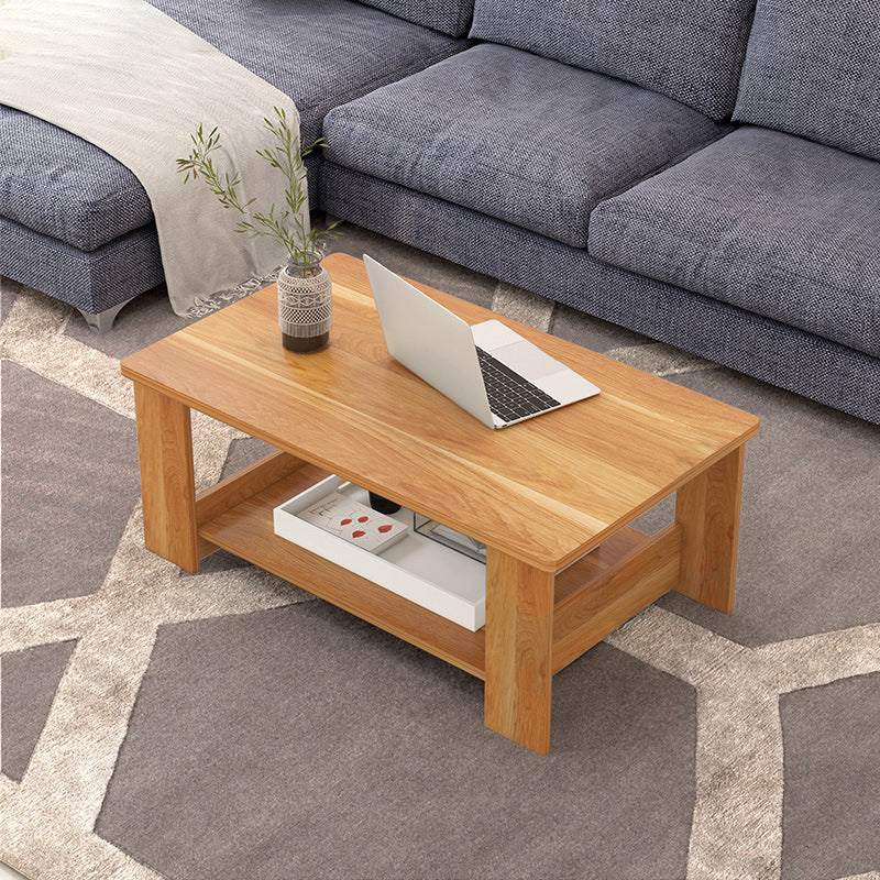 Modern Manufactured Wood Coffee Table with Storage Rectangular Cocktail Table