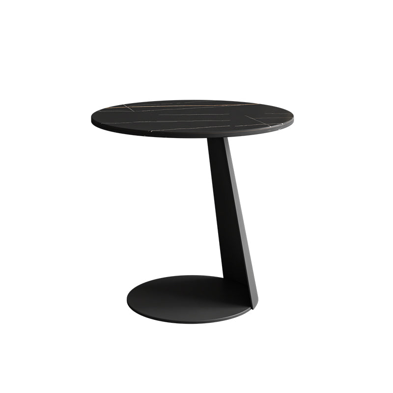 Modern Fixed Top Coffee Table Round Steel Abstract Cocktail Table
