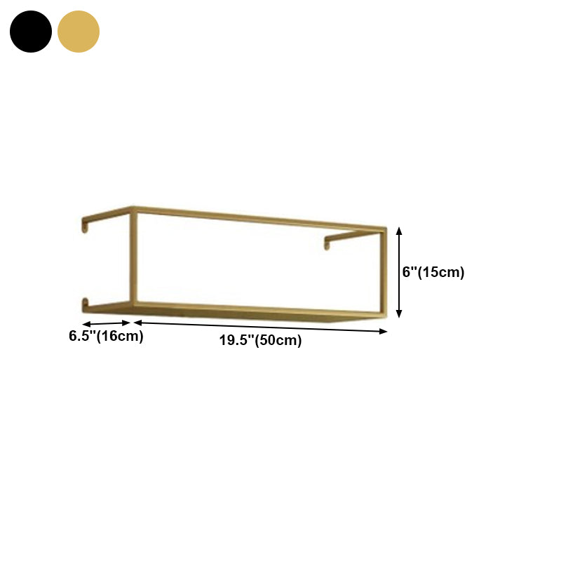 Metal Floating Bookcase Modern Style Wall Mounted Bookshelf for Home Office