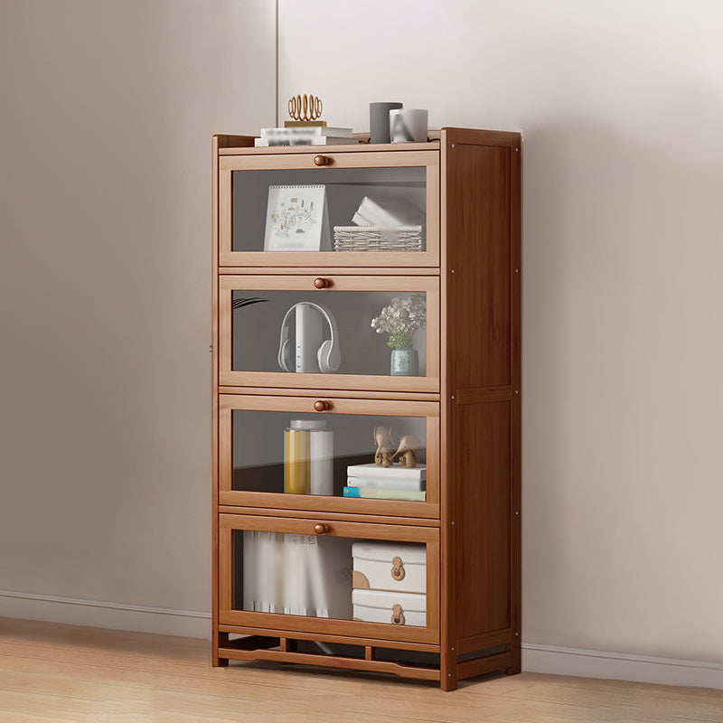 Engineered Wood Barrister Bookcase Contemporary Closed Back Bookshelf with Doors