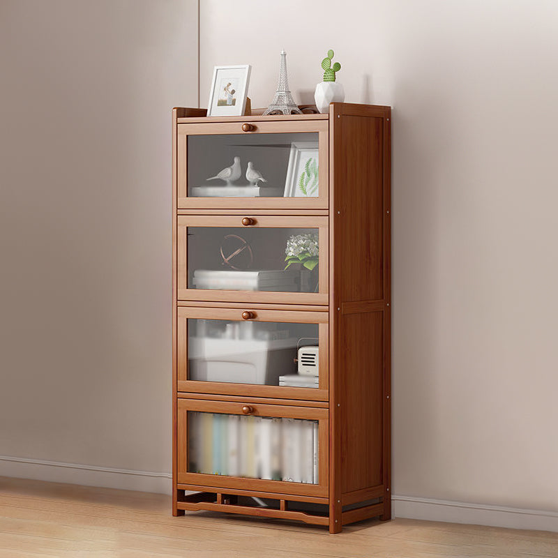 Engineered Wood Barrister Bookcase Contemporary Closed Back Bookshelf with Doors