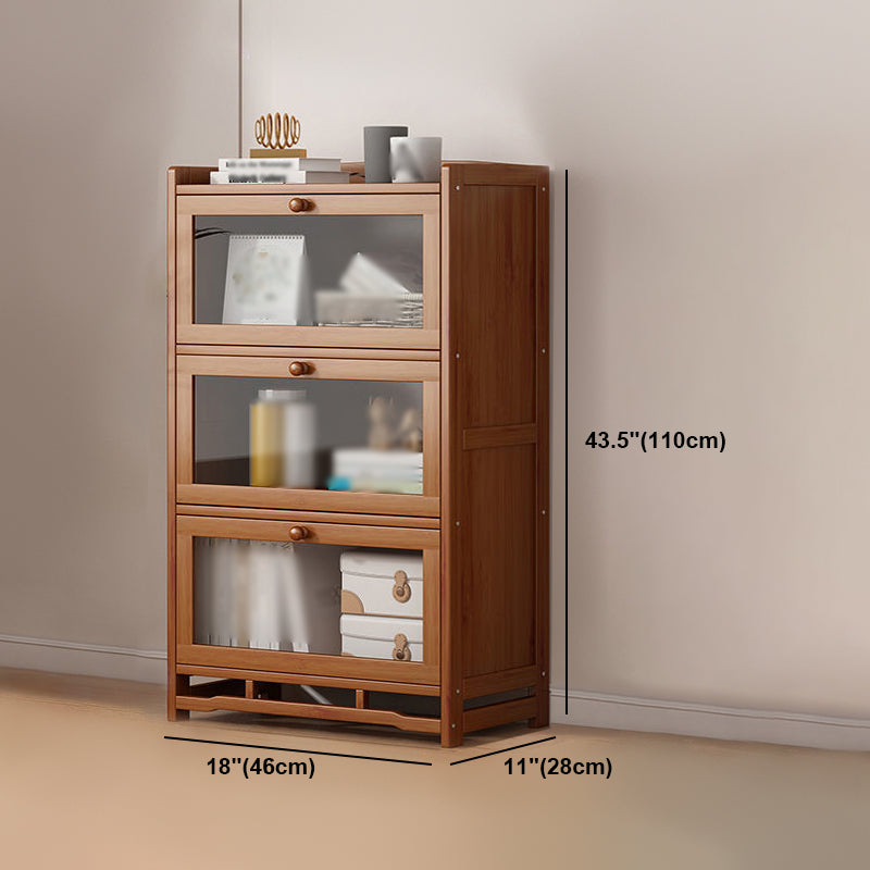 Engineered Wood Barrister Bookcase Contemporary Closed Back Bookshelf with Doors