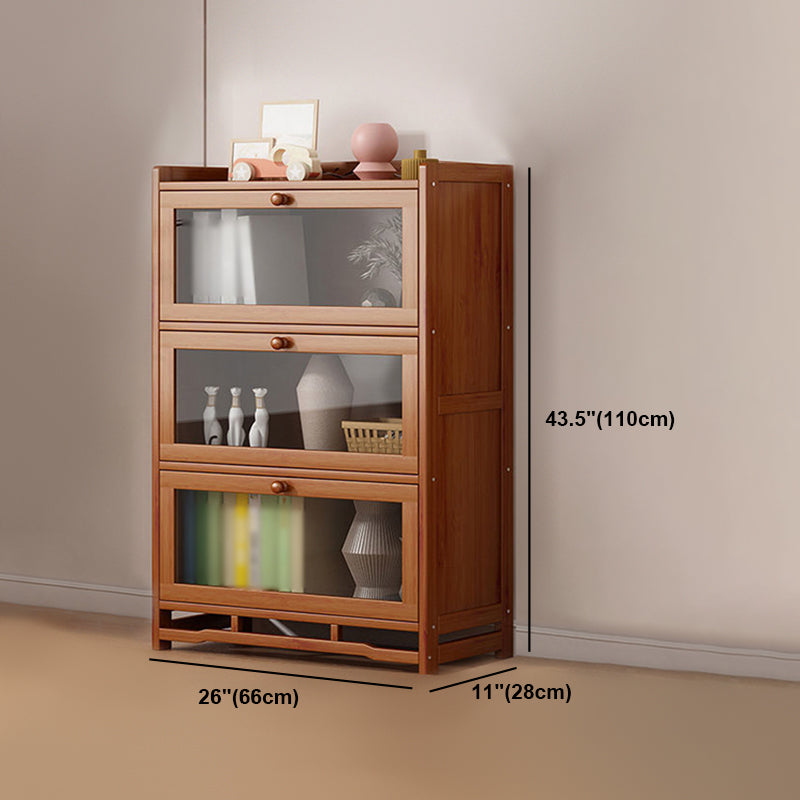 Engineered Wood Barrister Bookcase Contemporary Closed Back Bookshelf with Doors
