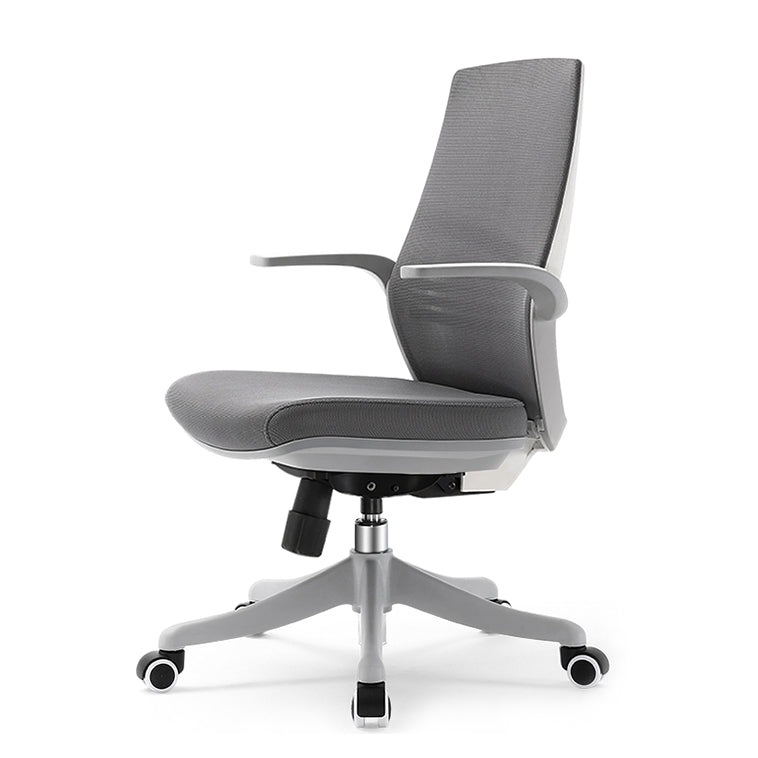 Lumbar Support Desk Chair Flip-Up Armrest Height-adjustable Office Chair