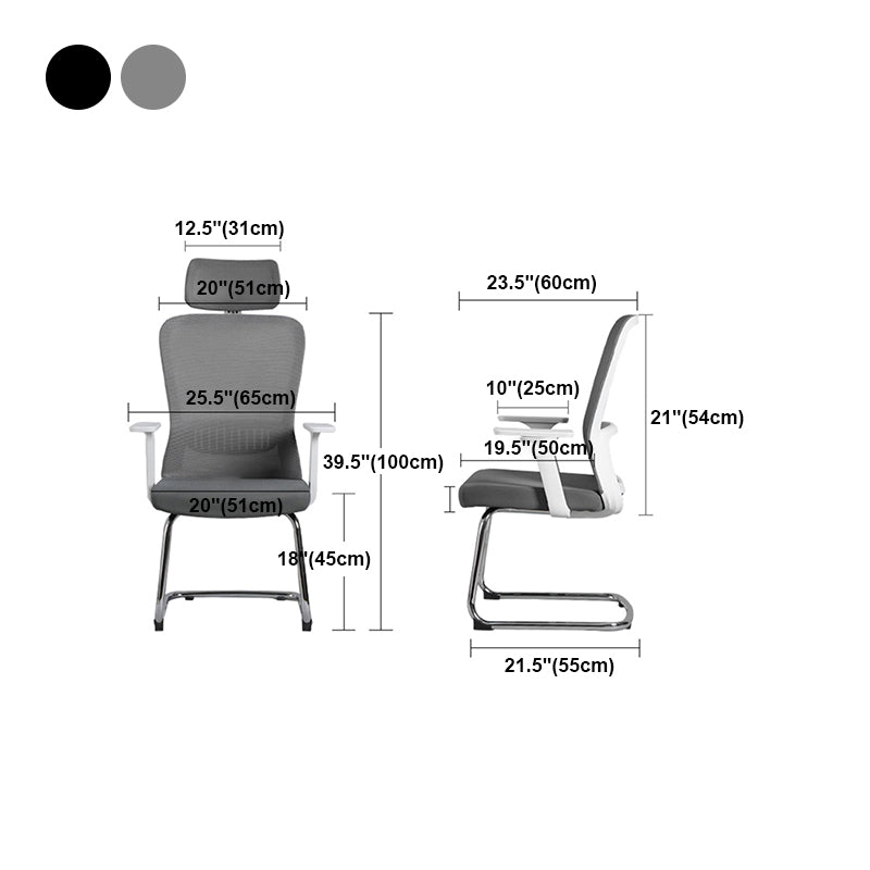 Modern & Contemporary Desk Chair No Wheels Mid Back Home Office Chair