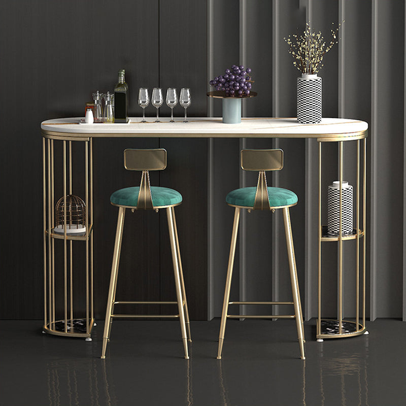 Contemporary Storage Bistro Accent Dining Table Indoor Double Pedestal Patio Bar Table