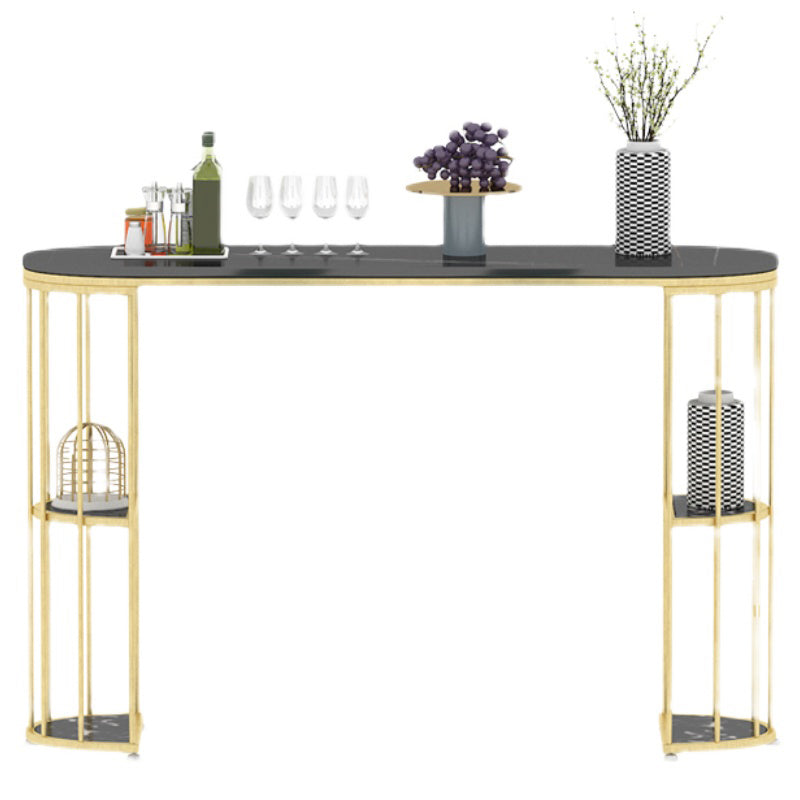 Contemporary Storage Bistro Accent Dining Table Indoor Double Pedestal Patio Bar Table