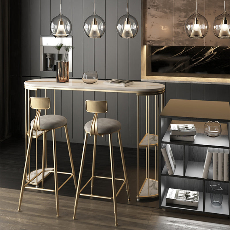 Contemporary Storage Bistro Accent Dining Table Indoor Double Pedestal Patio Bar Table