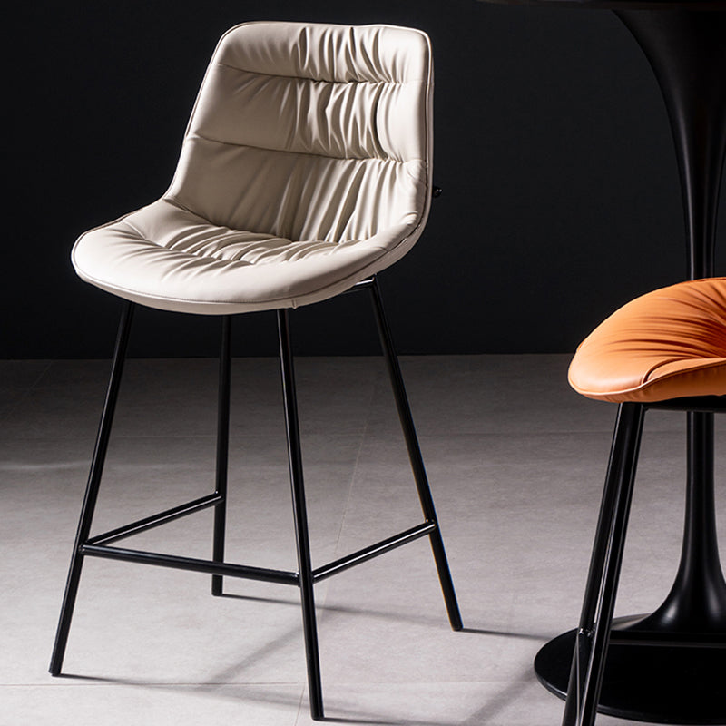 Industrial Bar-stool PU Leather Counter Bar Stool with Metal Legs