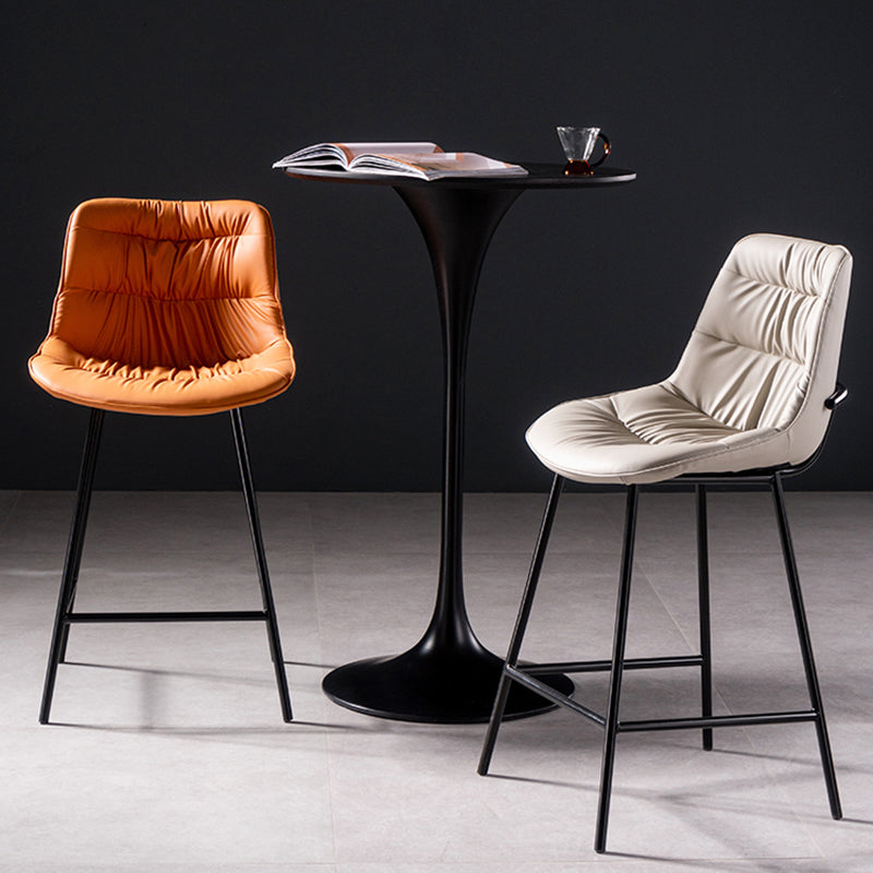Industrial Bar-stool PU Leather Counter Bar Stool with Metal Legs