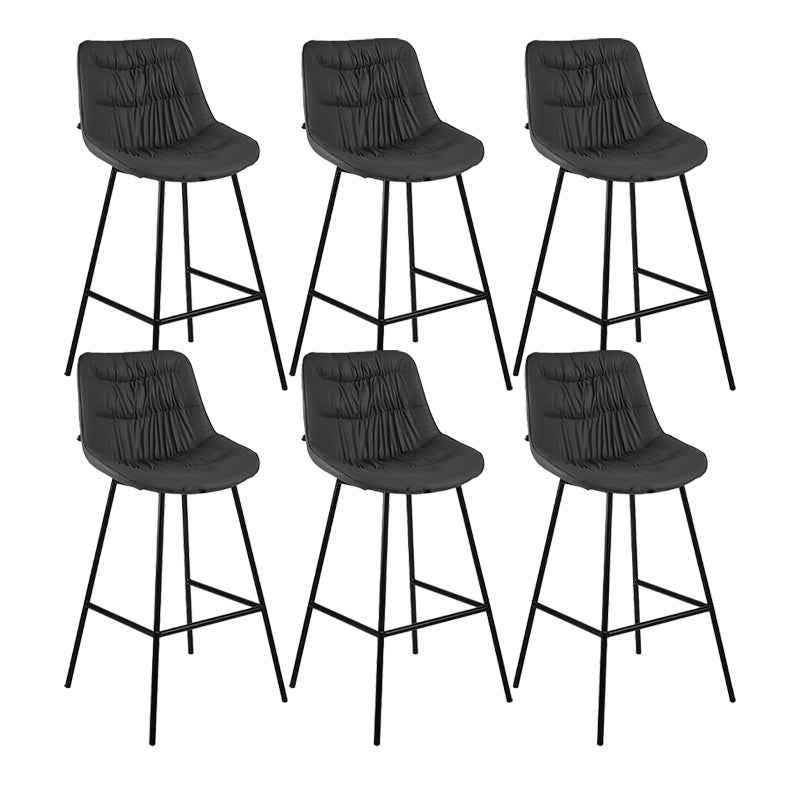 Industrial Bar-stool PU Leather Counter Bar Stool with Metal Legs
