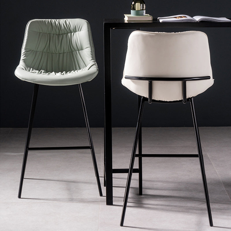 Industrial Bar-stool PU Leather Counter Bar Stool with Metal Legs