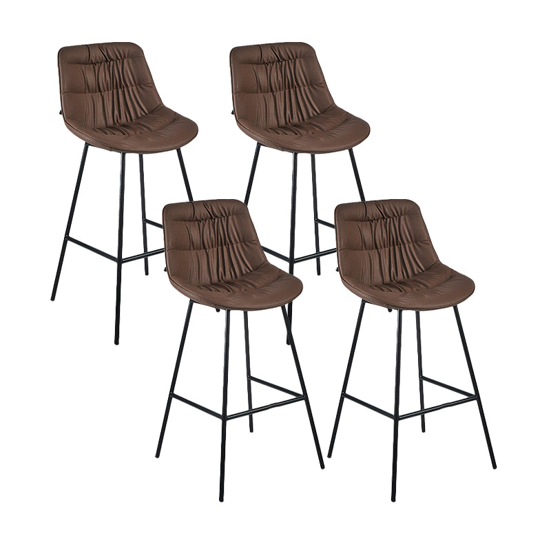 Industrial Bar-stool PU Leather Counter Bar Stool with Metal Legs